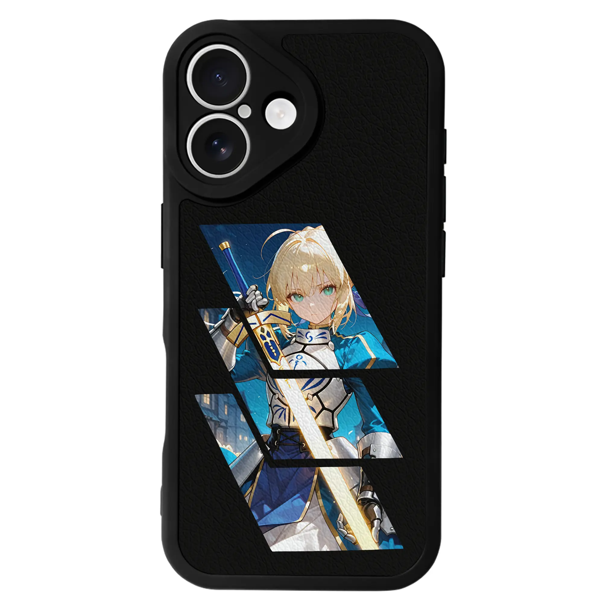 FGO グッズ,アルトリア - IPhone 16シリーズ対応 ・ シリコンスマホケース ・ レザー調 ・ 高精度フィット ・ 耐衝撃 ・ ワイヤレス充電対応 ・ 精密カット